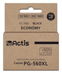 Actis KC-560 Tusz (zamiennik Canon PG-560XL; Supreme; 22 ml; czarny). Drukuje więcej o 50% względem OEM.