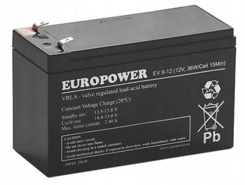 Europower Akumulator AGM EUROPOWER serii EV 12V 8Ah/C10 (Żywotność 6-9 lat) T1