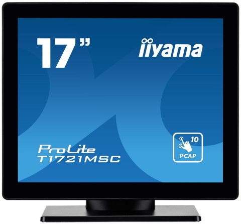 IIYAMA Monitor T1721MSC-B2 17IN PCAP/1280X1024 250CD/M 1000:1 5MS