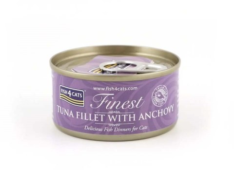 FISH4DOGS Fish4Cats Finest filet z Tuńczyka z Anchois 70g