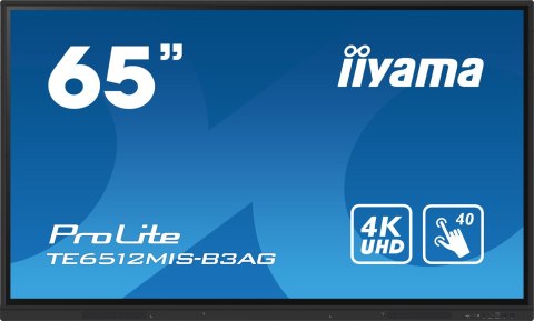 IIYAMA Monitor dotykowy iiyama ProLite TE6512MIS-B3AG 163,8cm (65") 4K UHD HDMI/VGA/USB