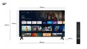 TCL Telewizor TCL 32S5400A 32" LED HD Ready Android TV Srebrny