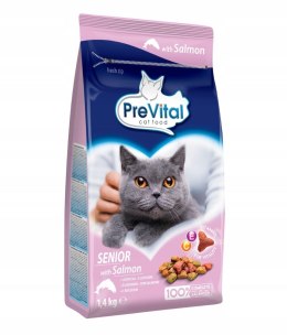 PREVITAL PREVITAL łosoś senior karma sucha dla kotów 1,4kg