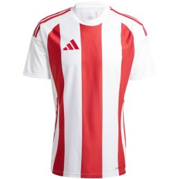 No name Koszulka męska adidas Striped 24 Jersey biało-czerwona IW2142 L