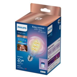 WiZ Philips Przezroczysta żarówka LED z widocznym spiralnym żarnikiem 40 W G95 E27