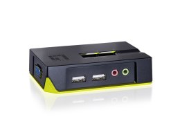 Lenovo LevelOne KVM-0221 przełącznik KVM Czarny, Zielony