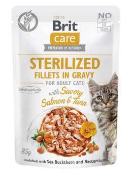 Brit BRIT Care Cat Sterilized Salmon&Tuna Pouch - mokra karma dla kota - 85 g