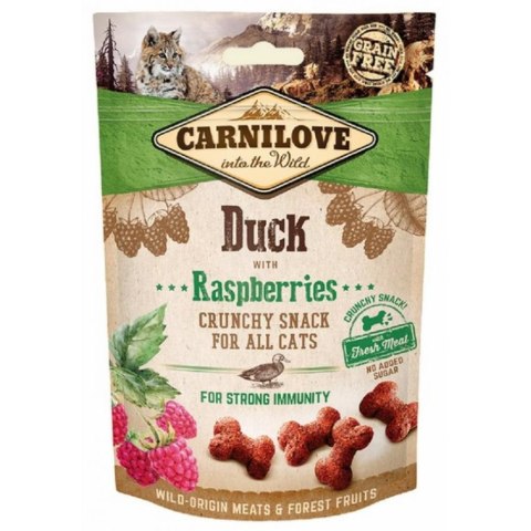 CARNILOVE CARNILOVE Crunchy Fresh Snack Duck with Raspberries - przysmak dla kota - 50 g