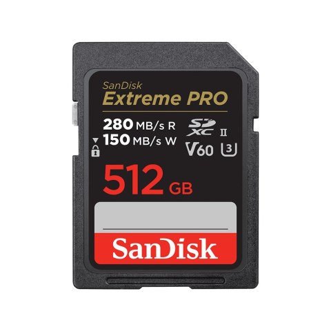 SanDisk KARTA SANDISK EXTREME PRO SDXC 512GB 280/150 MB/s V60 UHS-II