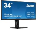 IIYAMA Iiyama ProLite XUB3493WQSU-B5 monitor komputerowy 86,4 cm (34") 3440 x 1440 px UltraWide Quad HD LED Czarny