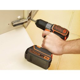 Black&Decker Black & Decker ASD18KB-QW wiertło Czarny, Pomarańczowy