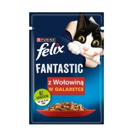 PURINA NESTLE FELIX Fantastic Wołowina w galaretce - mokra karma dla kota - saszetka 100 g