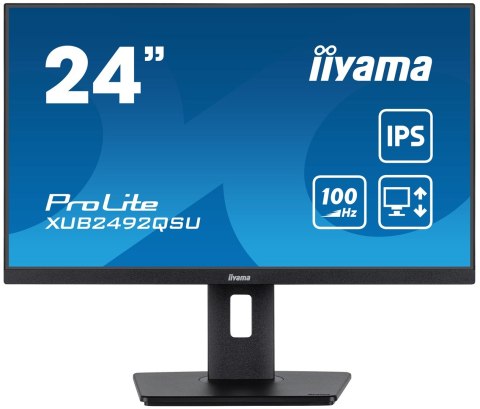 IIYAMA Iiyama ProLite XUB2492QSU-B1 monitor komputerowy 60,5 cm (23.8") 2560 x 1440 px Wide Quad HD LED Czarny