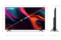 SHARP Sharp 55" 4K Ultra HD LED Google TV 139,7 cm (55") Smart TV Wi-Fi Czarny