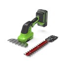 GREENWORKS 24V Nożyce do przycinania trawy i żywopłotów GREENWORKS G24SHTK2 - Zestaw ładowarka + akumulator 2Ah - 1600607VA