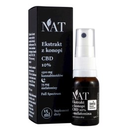 NAT Ekstrakt z konopi Full Spectrum 10% CBD + melatonina 15ml aerozol