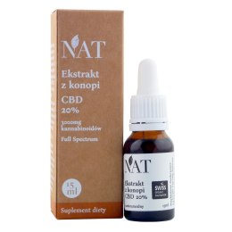 NAT Ekstrakt z konopi Full Spectrum 20% CBD 15ml