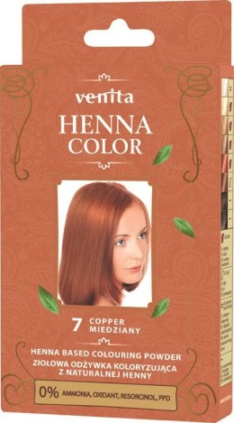 VENITA henna proszek nr 7 miedziany 25g - ziołowa odżywka koloryzująca