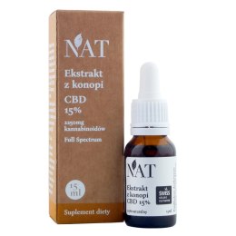 NAT Ekstrakt z konopi Full Spectrum 15% CBD 15ml