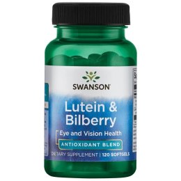 SWANSON Lutein & Bilberry 120sgels. - Luteina i borówka