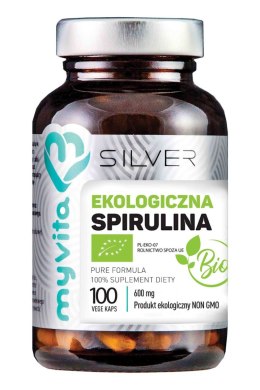 SILVER Spirulina BIO 600mg, 100kaps. MyVita