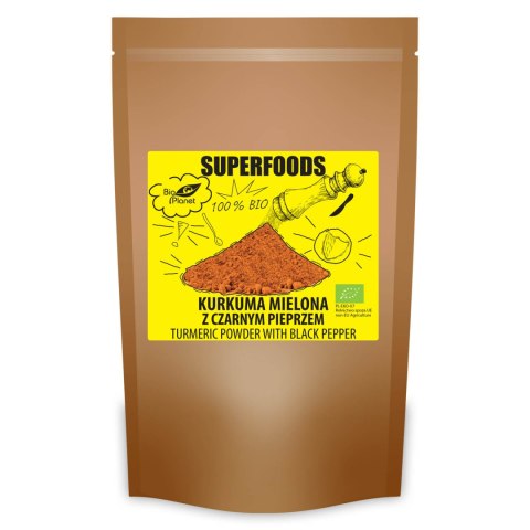 SUPERFOODS Kurkuma mielona z czarnym pieprzem BIO 200g BIO PLANET