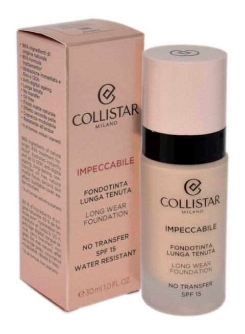 Collistar Impeccabile Long Wear Foundation Spf 15 1N - Ivory 30ml