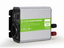 EnerGenie EG-PWC300-01 adapter zasilający/ inwentor/przetwornica Auto 300W Aluminium